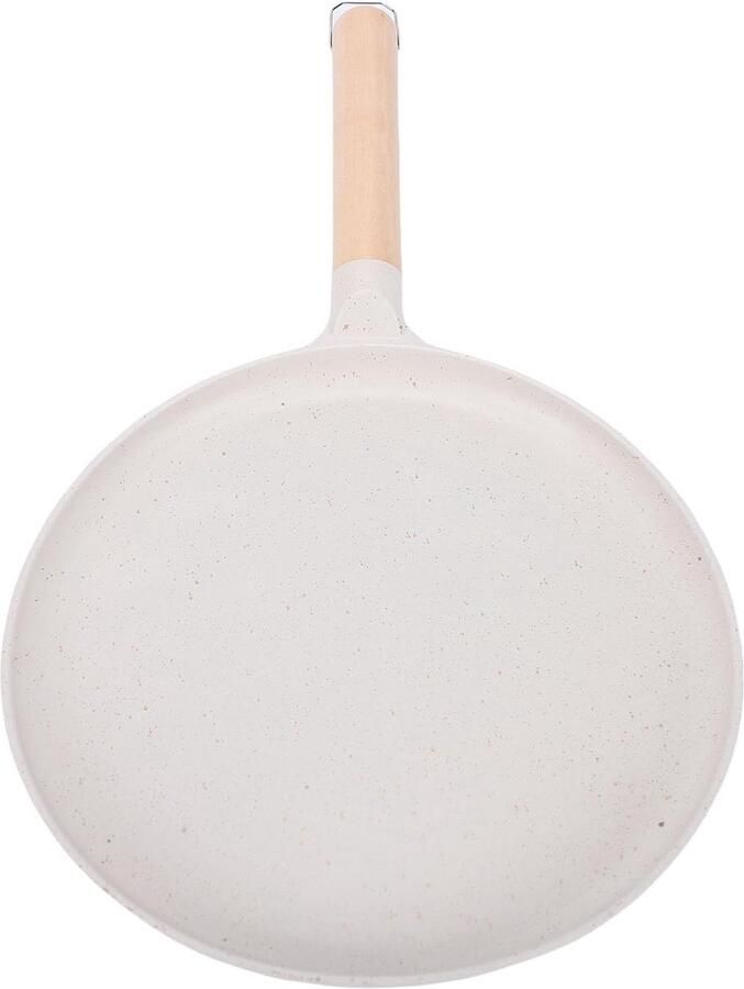 Platte Koekenpan Bakplaat Pannenkoeken Gelijkmatig Bakken Dubbellaags Anti-aanbak 24x41cm Beige