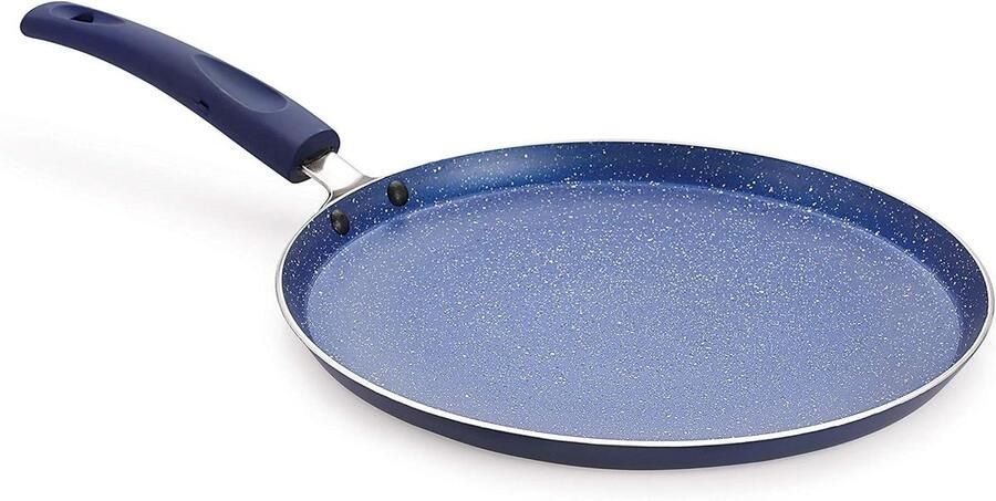 Platte Koekenpan Inductie Tawa Lekkere Pannenkoeken Maken Gelijkmatige Warmte 26 cm Zilver