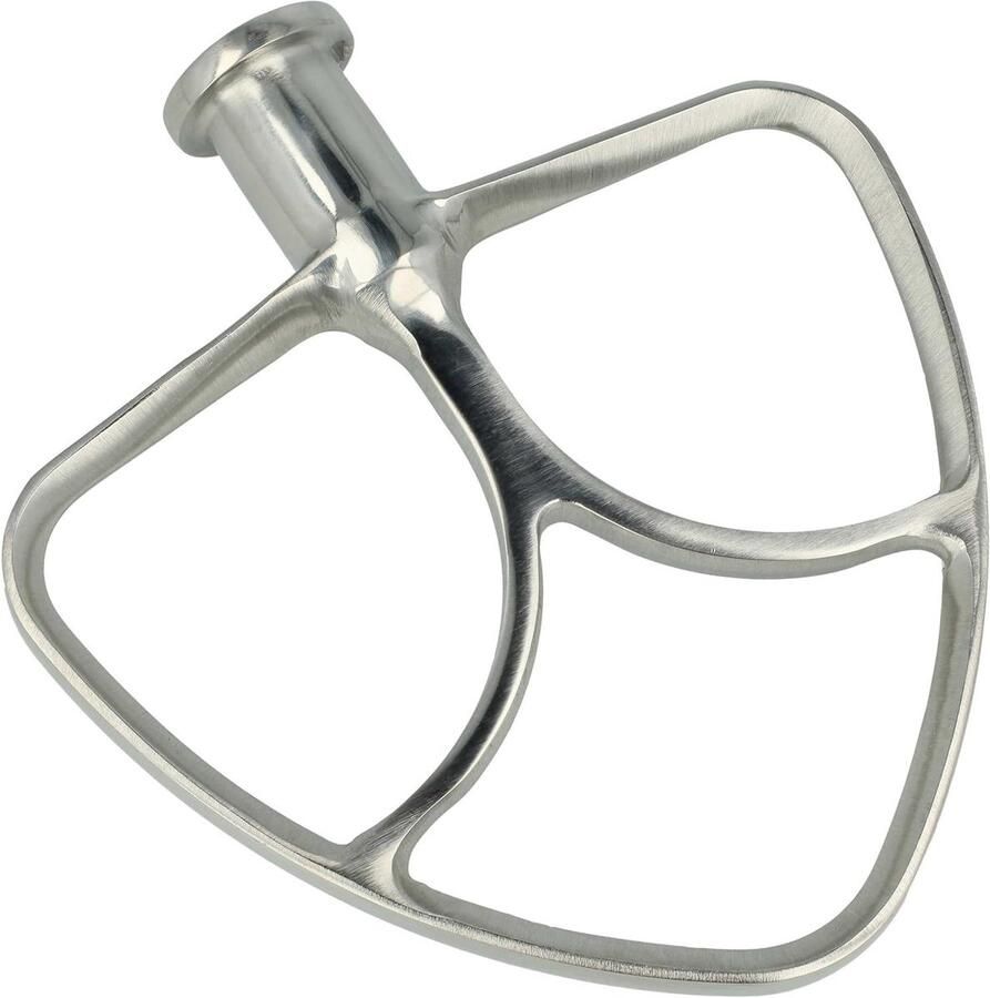 Mixer Opzetstuk Platte Klopper Keukenmachine Deeg Mengen Roestvrij Staal 13.7 cm Breed Zilver