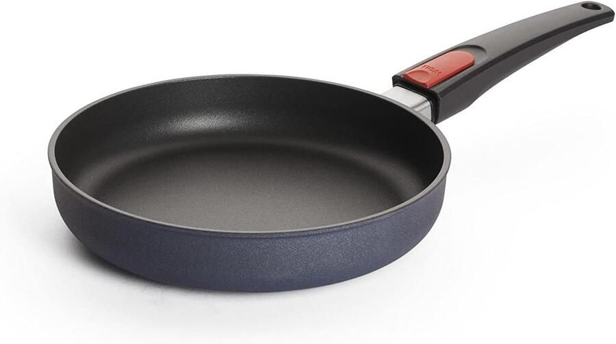 Platte pan inductief Ø 22 cm met afneembare steel – antiaanbak en ovenbestendig