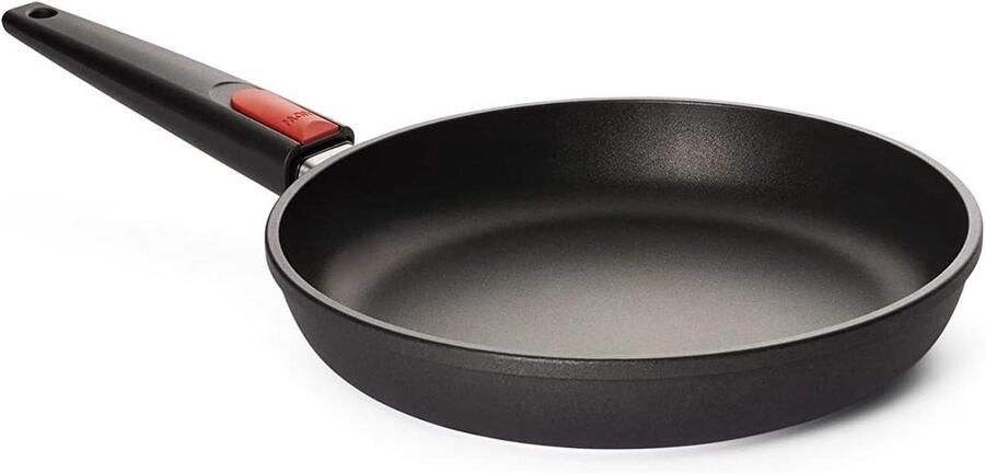 Platte pan Koekenpan Koken en braden Afneembare handgreep 26 cm Zwart