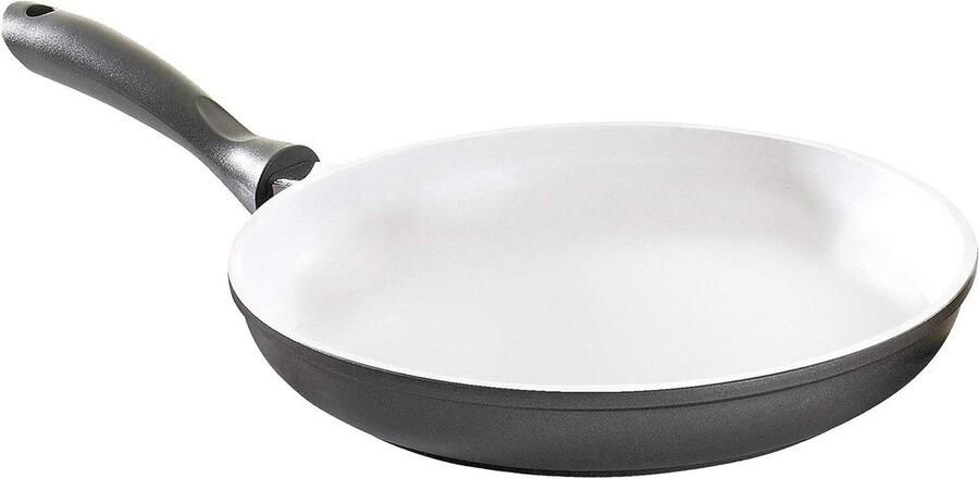 Platte Pan Koekenpan Koop Koken en Bakken Krasbestendige Coating 20 cm Zwart