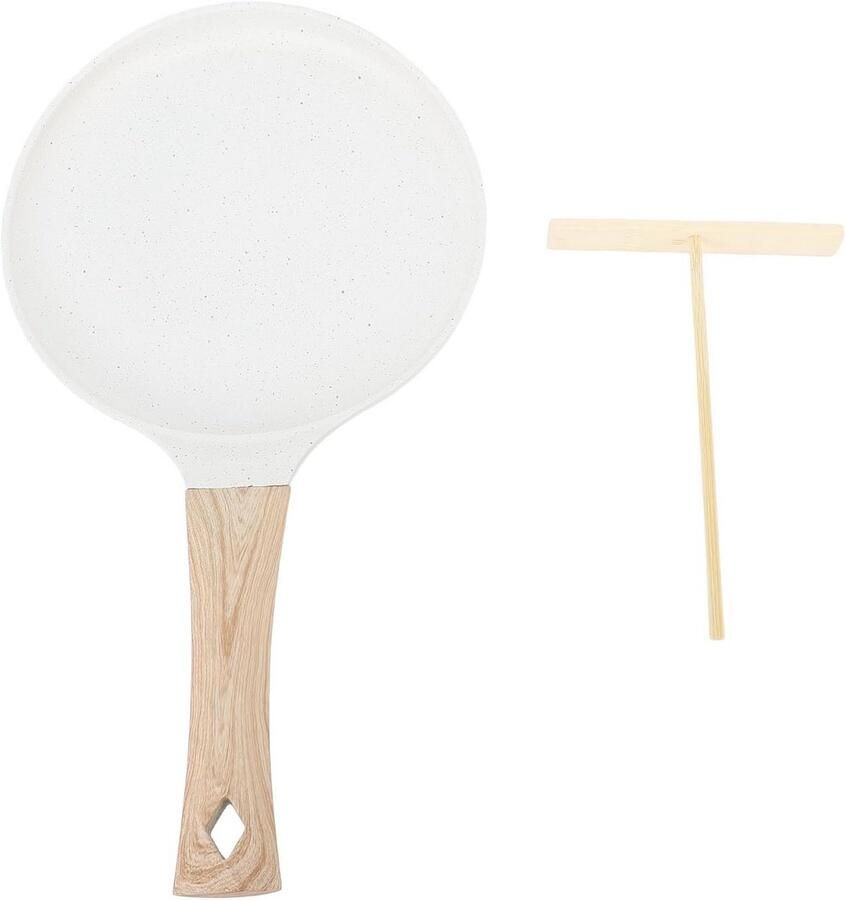 Platte Pannenkoekenpan met Antiaanbaklaag voor Pannenkoeken en Crêpes Geschikt voor Gas en Inductie