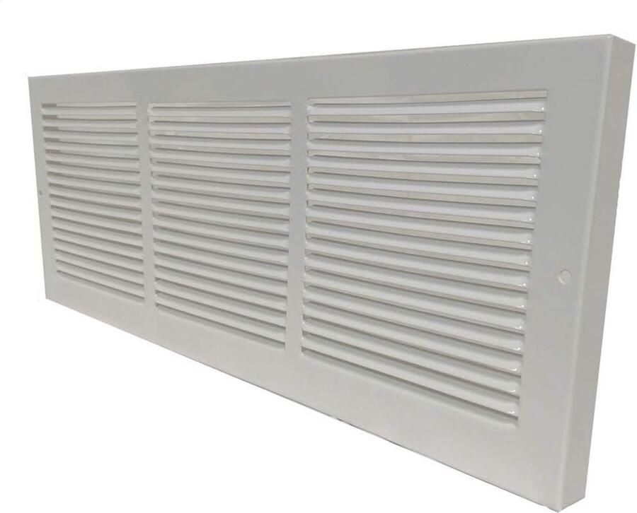 Plint Grill Ventilatie rooster Verwarming afdekken Stalen constructie 16 x 6 inch Wit