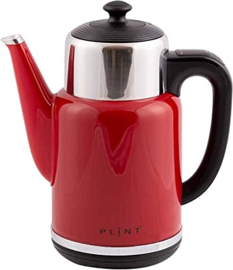 PLINT Red Kettle 1.7 Litre Capacity Double Wall Hot Water Kettle for Tea and Coffee Fast Boil 1500W Cordless Electric Kettle BPA Free -Dry Protection Anti Slip 360° base Kettle