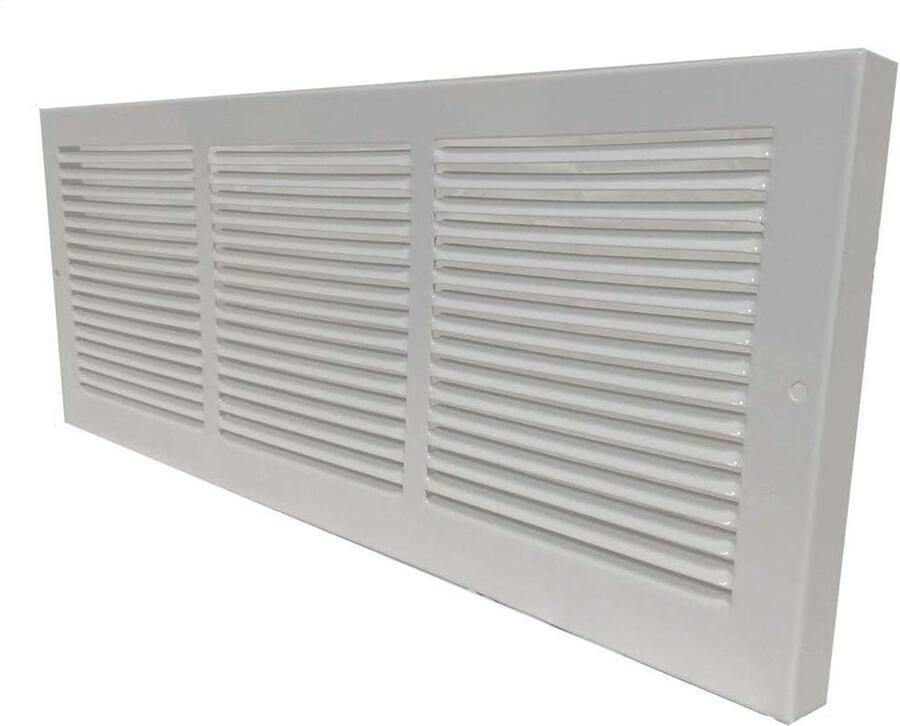 Plint Grill Ventilatie rooster Luchtstroom regelen Stalen constructie 24 x 6 inch Wit