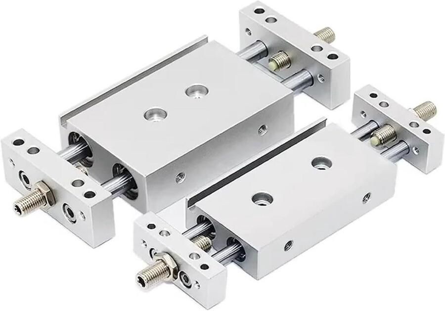 Pneumatische Cilinder Dubbele As Automatische Beweging Verstelbare Schuiftafel 25 mm Diameter Metaal