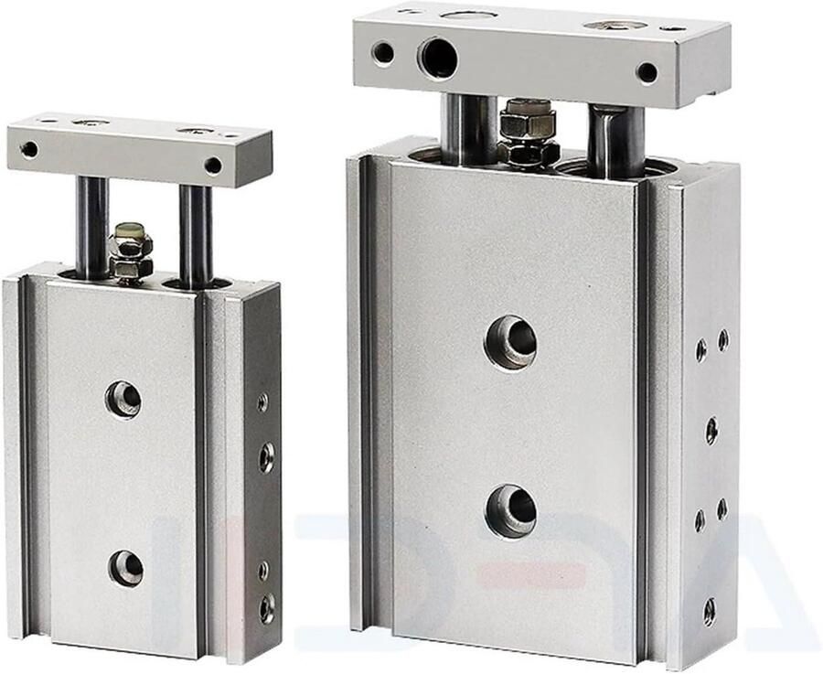 Pneumatische Cilinder Dubbele Staaf Cilinder Industriële Automatisering Met Magneet 6mm Boring 15mm Slag Metaal