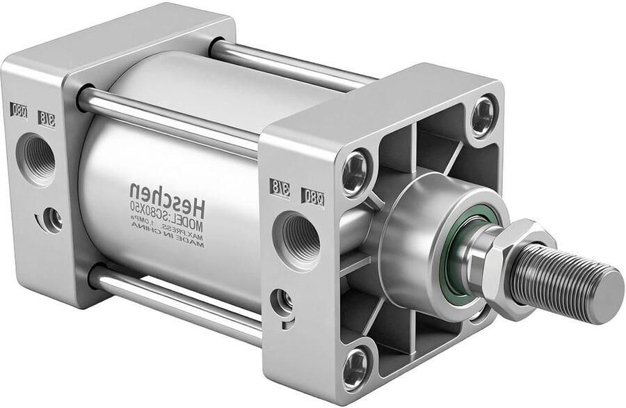 Pneumatische Cilinder Dubbelwerkend Industriële Automatisering Enkele Staaf 80mm Boring 50mm Slag Metaal