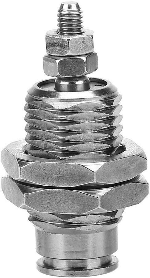 Pneumatische Cilinder Enkelwerkende Cilinder Bout Cilinder Precisie Positionering Roestvrijstalen Ontluchtingsnippel 10mm Slag Zilver