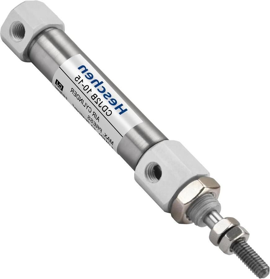 Pneumatische Cilinder Lucht Cilinder Industriële Automatisering Dubbelwerkend Enkelvoudige Rod 10mm Boring 15mm Slag Zilver
