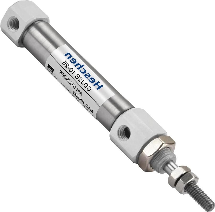 Pneumatische Cilinder Lucht Cilinder Industriële Automatisering Dubbelwerkend Ontwerp 10mm Boring 25mm Slag Zilver