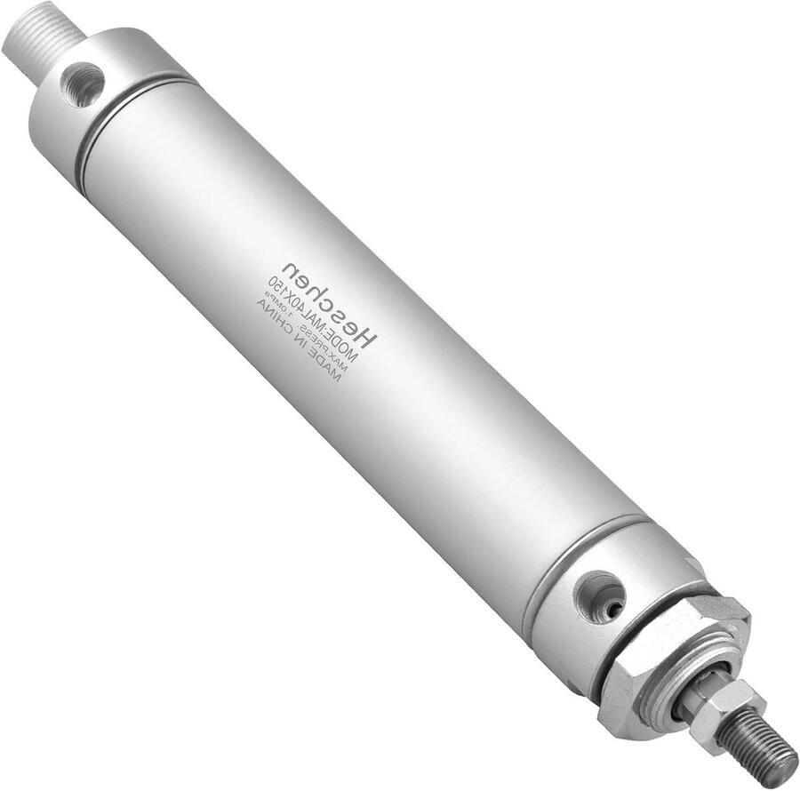 Pneumatische Cilinder Luchtcilinder Dubbel Werkend Industriële Automatisering Enkele Staaf 40mm Boring 150mm Slag Zilver