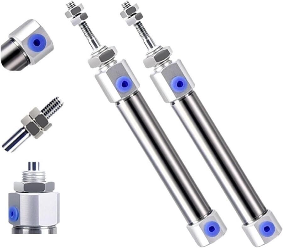 Pneumatische Cilinder Luchtcilinder Enkele Staaf Industriële Automatisering Dubbelwerkend RVS Boring 16mm Slag 25mm Metaal