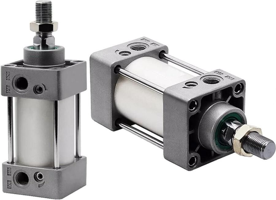 Pneumatische Cilinder Luchtcilinder Standaard Industriële Automatisering Dubbelwerkend Ontwerp 63mm Boring Zilverkleurig