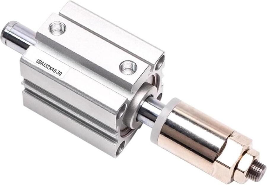 Pneumatische Cilinder Perslucht Cilinder Industriële Automatisering Instelbare Slag 25mm Boring Zilver