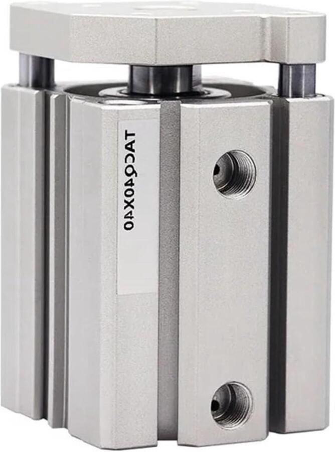 Pneumatische Luchtcilinder Drie-staaf Cilinder Automatische Beweging Dunne Type Ontwerp 25 mm Boring Aluminiumkleurig