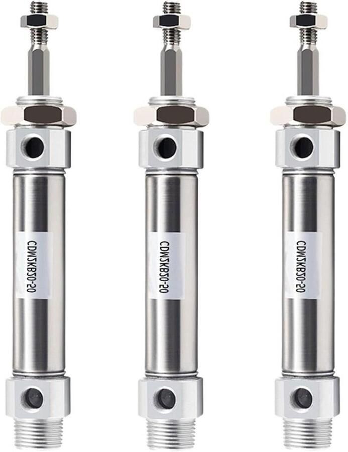 Pneumatische Luchtcilinder Dubbelwerkende Cilinder Industriële Automatisering Roestvrij Staal 100 mm Slag Zilverkleurig