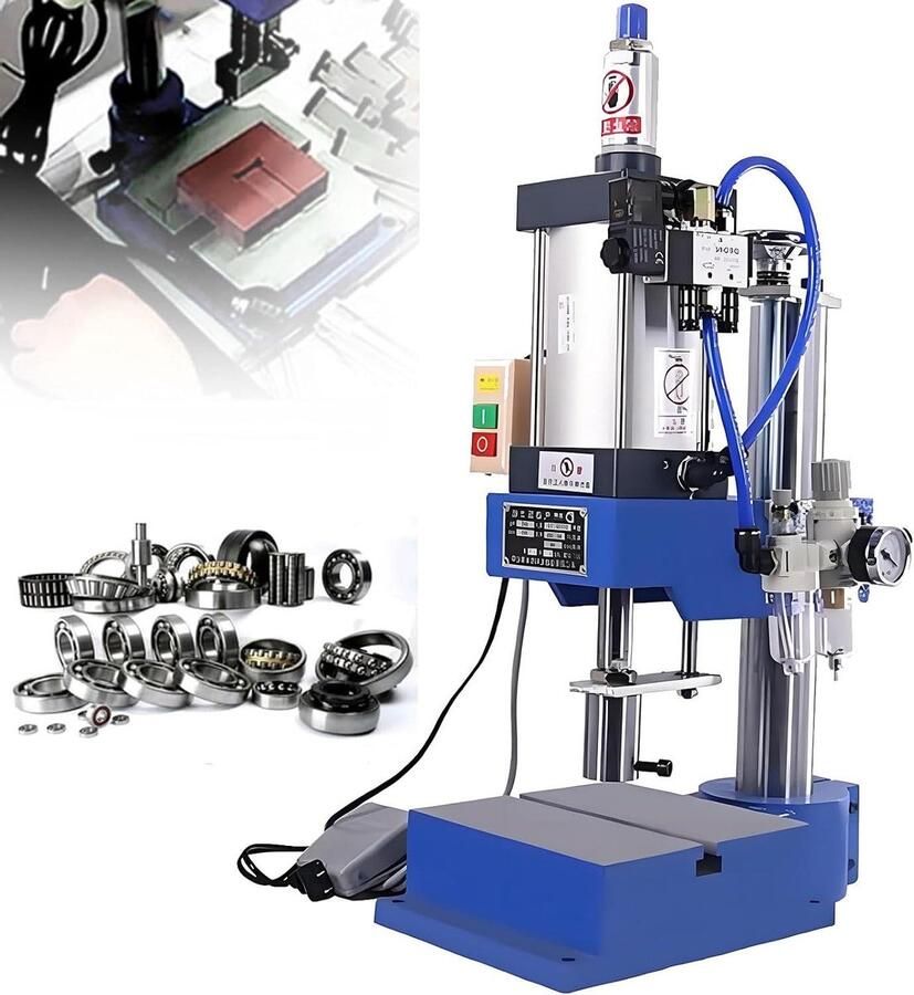 Pneumatische Ponsmachine Persmachine Gatenmaker Metaal Bewerken Dubbele Afdichting Cilinder 200 kg Grijs