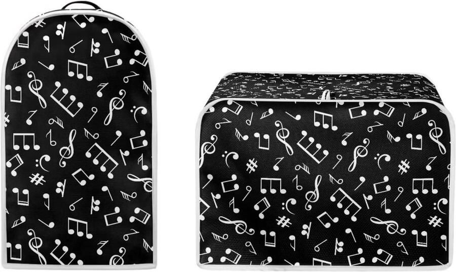 Poceacles Musical Symbol Pattern Blender Cover and Toaster Cover for 2 Slice Small Kitchen Appliance Covers Dust and Fingerprint Protection Blender Cover S - Foto 1