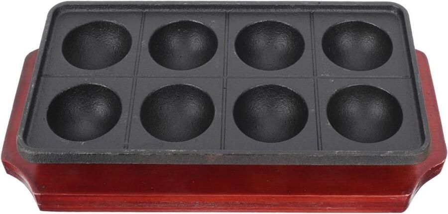 Poffertjes Pan Ei Bakplaat Kleine Pannenkoekjes Maken Gelijkmatige Warmteverdeling 21.9 x 11.8 cm Zwart