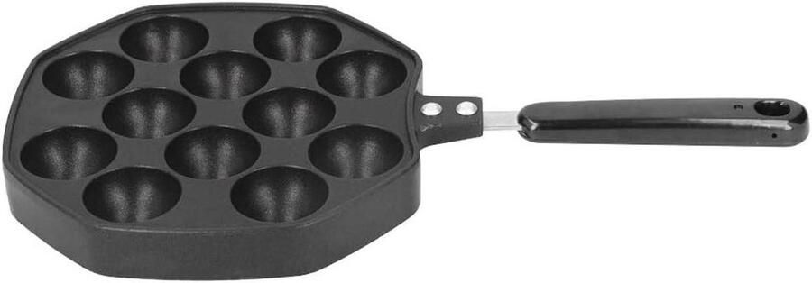 Poffertjes Pan Mini Pannenkoek Maker Thuis Bakken Anti-scald handvat 12 Holtes Aluminium