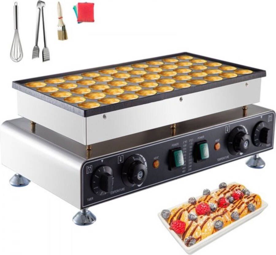 Poffertjesbakker Elektrisch 50 Stuks Ideaal voor Keuken Gebruik