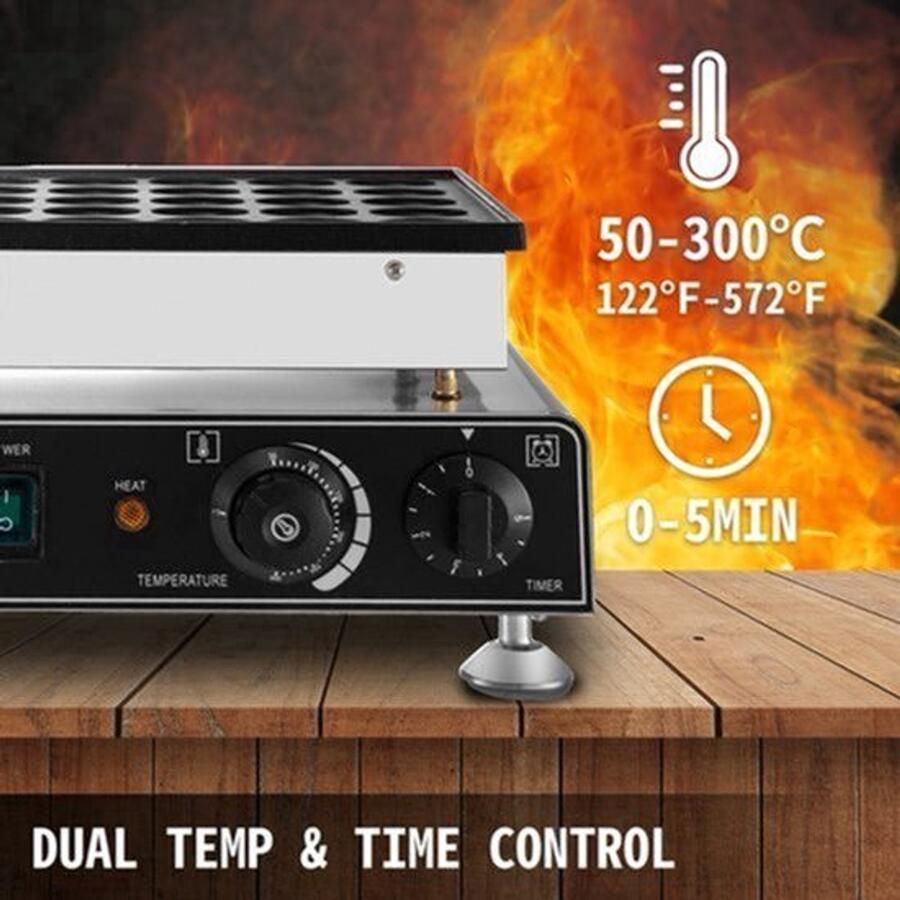 Poffertjesbakker Elektrisch 50 Stuks Ideaal voor Keuken Gebruik