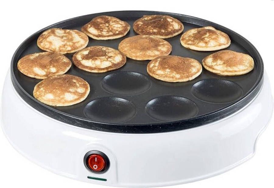 Poffertjespan Electrisch Antiaanbaklaag 800 W Wit