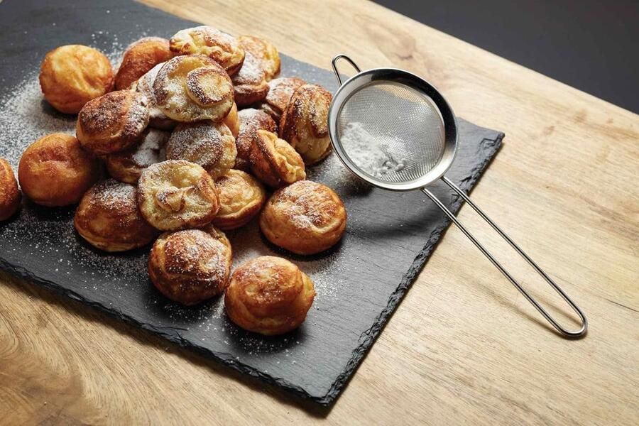 Poffertjespan Gietijzer Pannenkoekenpan Deens Lekkere Snacks Maken Maakt 7 Ballen 20.5 cm Diameter Zwart