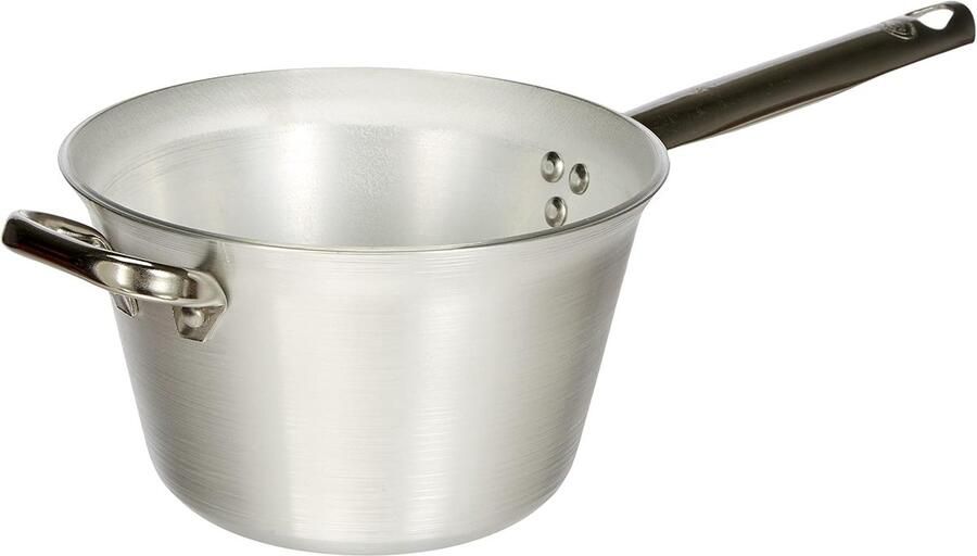 Polenta pan Kookpan Traditioneel Koken Dik Aluminium 3 Liter Zilver