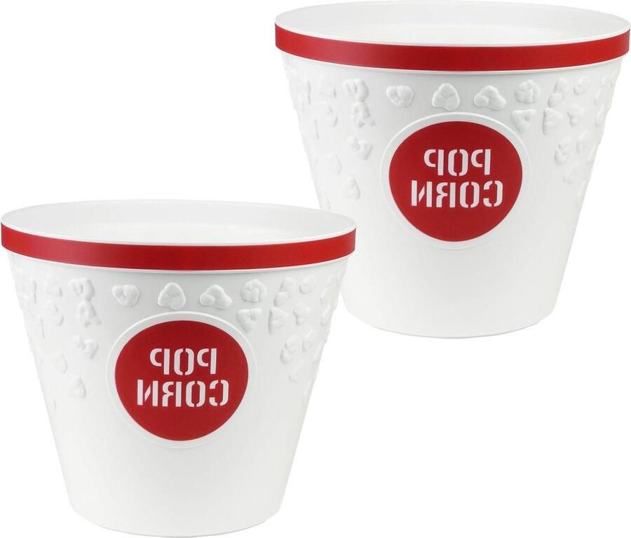 Popcorn Bowl Popcorn Bak Film Avond BPA-vrij Plastic 6 Quarts Rood