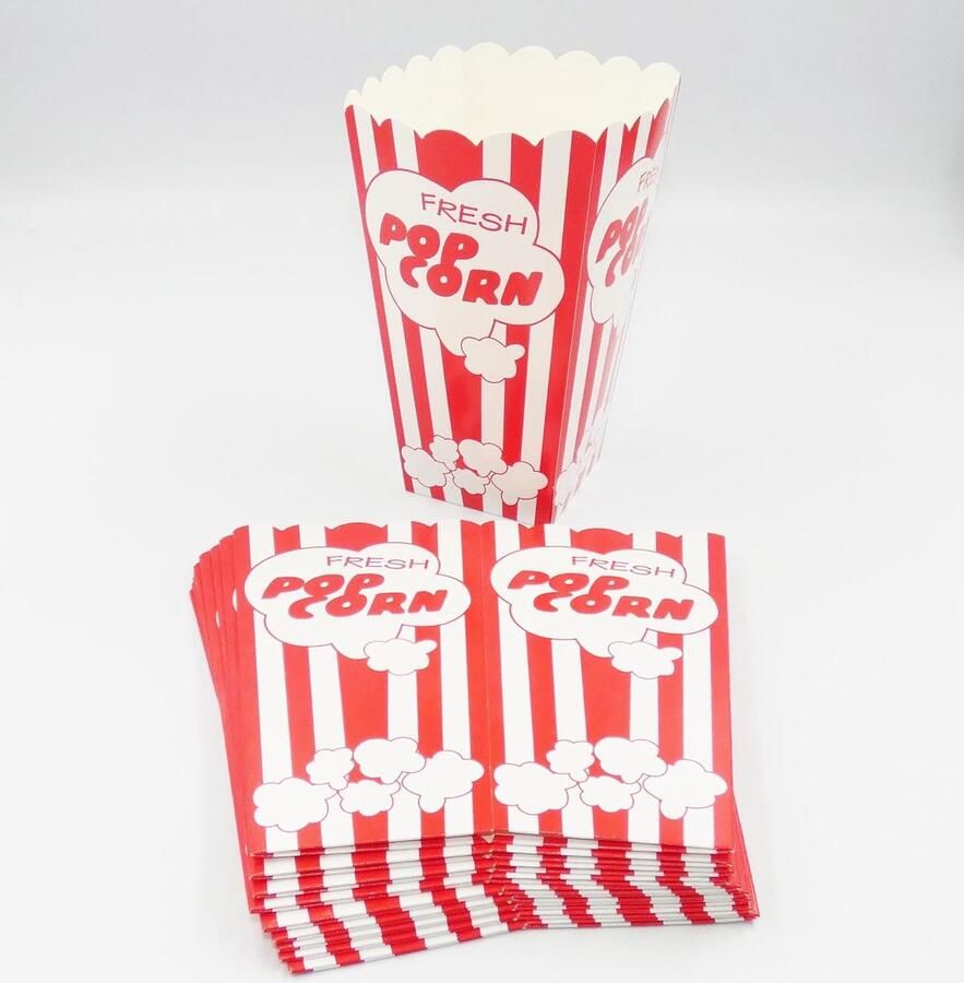 Popcorn dozen 10 stuks retro design speelgoed voor filmavond ideaal voor snacks ShopVlot