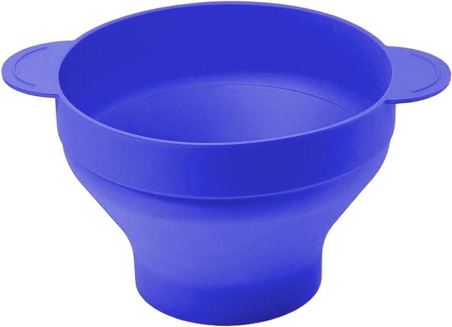 Herbruikbare Popcorn Emmer Snackdoos met Deksel Thuisbioscoop Snacks Stoomveilig Handvat 24x20x5 cm Donkerblauw