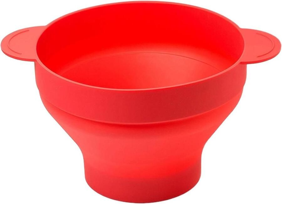 Popcorn Emmer Snack Bakje Film Avond Vouwbaar Ontwerp 24x20x5cm Rood