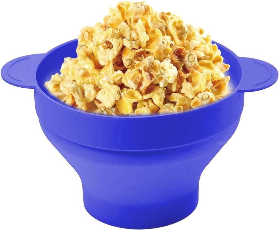 Popcorn Emmer Snack Doos Film Avond Snacks Opvouwbaar Ontwerp 24x20x5 cm Donkerblauw