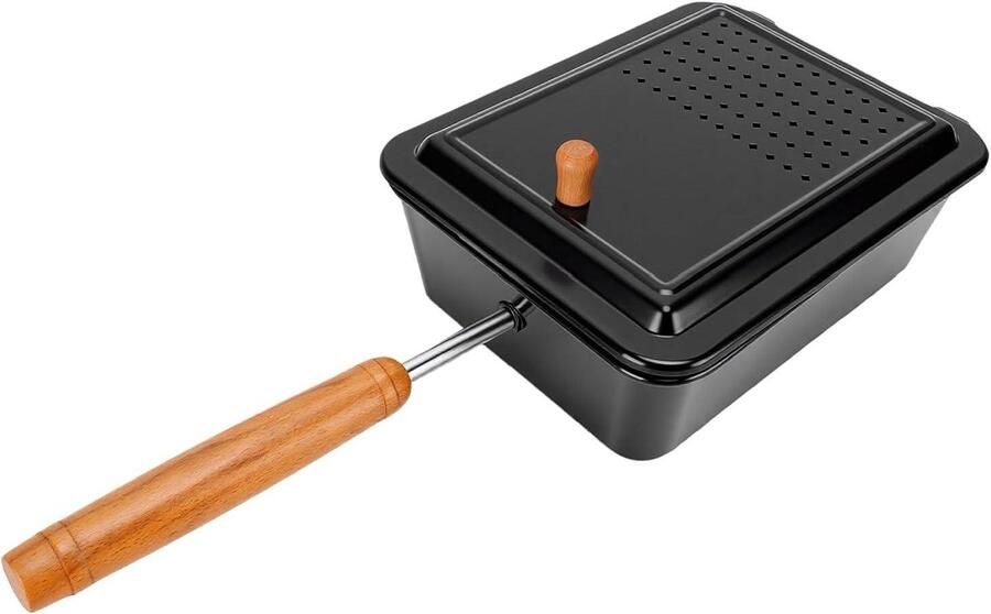 Popcorn Grillbak Popcorn Pan Filmavonden Thuis Antiaanbaklaag 42 cm Handvat Zwart