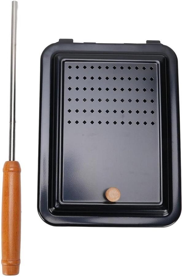 Popcorn Grilllade Popcorn Pan Popcorn Maken Handmatige Bediening 26 x 22 x 10 cm Zwart