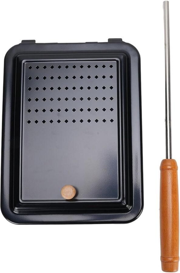 Popcorn Grilllade Snack Maker Thuis Snacks Maken Gelijkmatige Warmteverdeling 26 x 22 x 10 cm Zwart