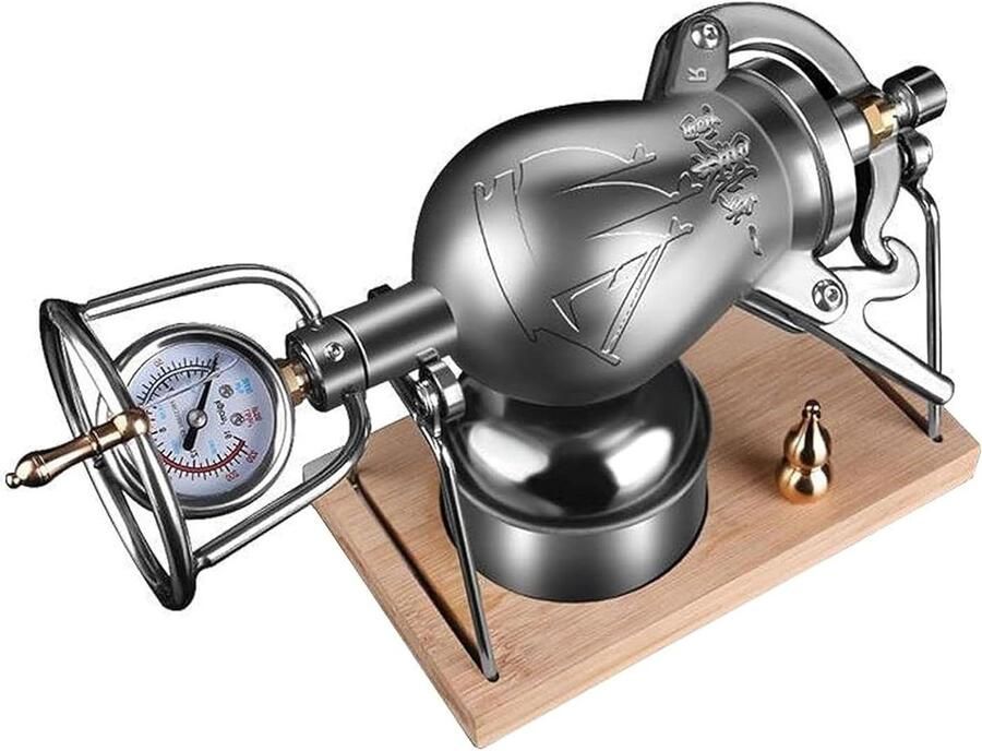 Popcorn Kanon Popcorn Maker Verse Snacks Maken Hogedruk Systeem 1 Liter Capaciteit Zilver