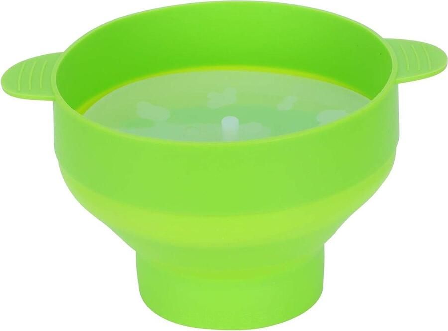 Popcorn Kom Magnetron Emmer Thuis Films Kijken Opvouwbaar Siliconen 26x14cm Groen