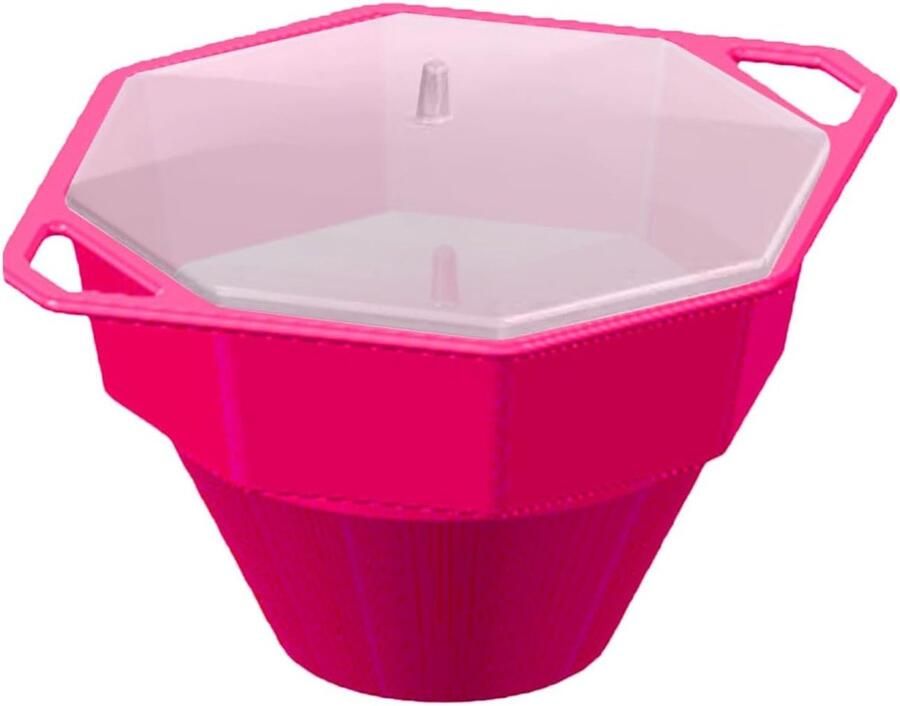 Popcorn Kom Magnetron Popcornmaker Filmavondjes Thuis Herbruikbaar Siliconen Ontwerp 28.5 x 24.4 x 14.6 cm Roze