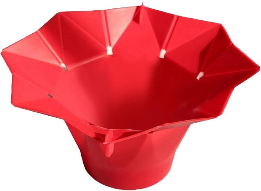 Popcorn Kom Snack Bak Films Kijken Inklapbaar Ontwerp 30 cm Diameter Rood