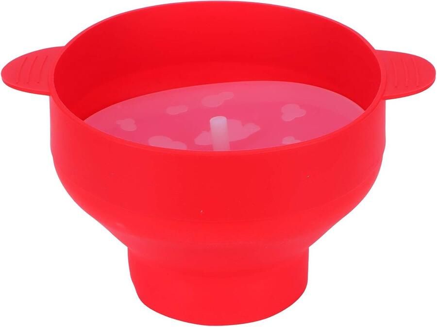Popcorn Kom Snack Container Films Kijken Inklapbaar Ontwerp 26cm Diameter Rood