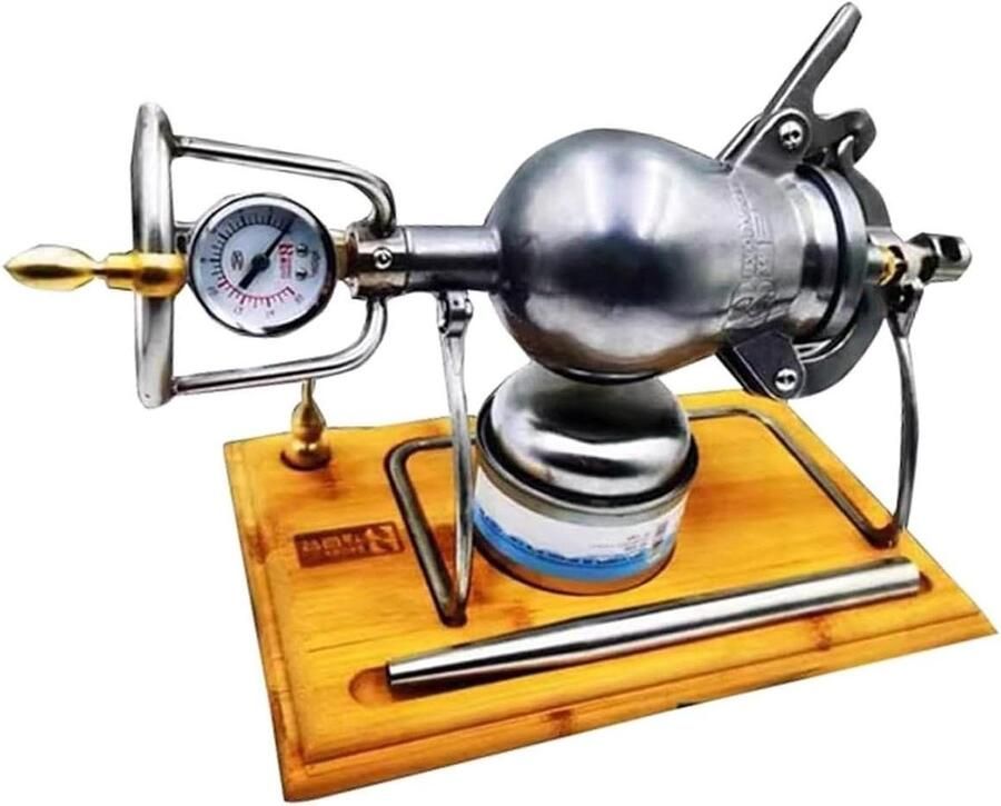Popcorn Machine Hand Popcorn Popper Familie Bijeenkomsten Roestvrij Staal 360ml Zilver