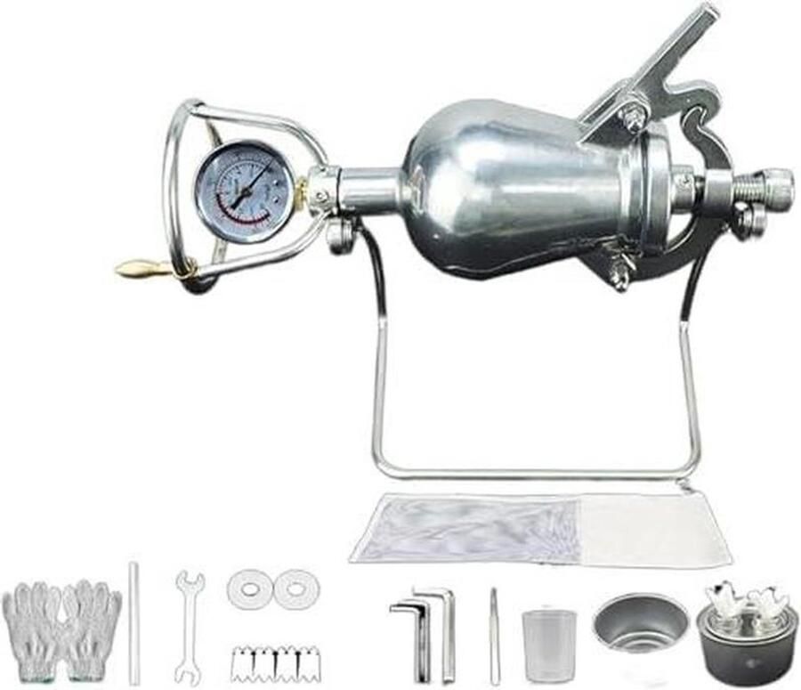 Popcorn Machine Hand popcornmaker Zelf popcorn maken Vintage design 5mm wanddikte Zilver