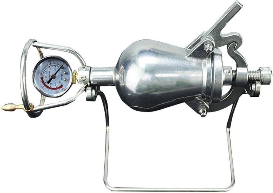 Popcorn Machine Handmatige Popper Thuis Snacks Maken Roestvrij Staal 26 cm Hoog Zilver