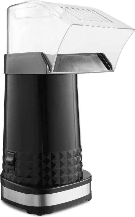 Popcorn machine hete lucht 1200 W elektrische popcornmaker voor thuis zwart met timer