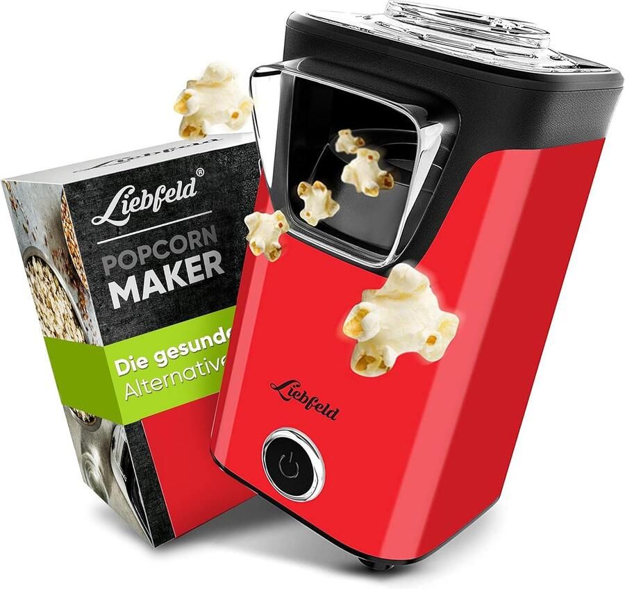 Popcorn machine hete lucht popcornmaker retro design gezonde snacks maken