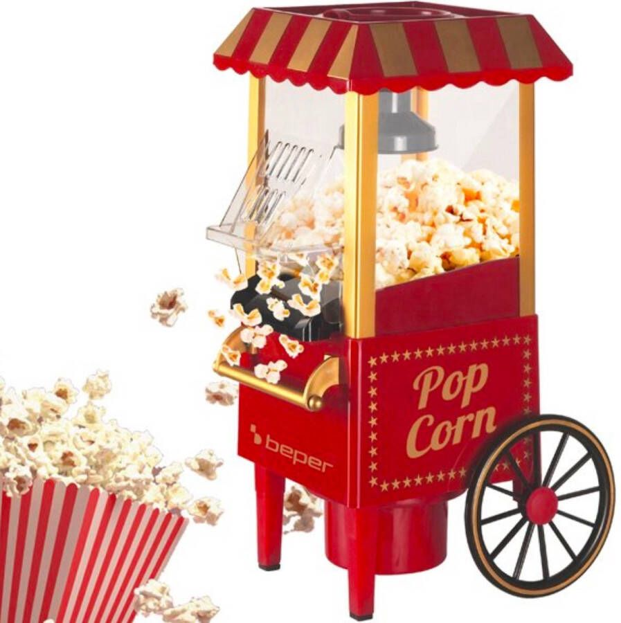 Popcorn Machine Kar Design -Popcornmaker- Popcorn Maker Popcorn Popper Home Popcorn Machine Popcorn Machine Rood - Foto 1